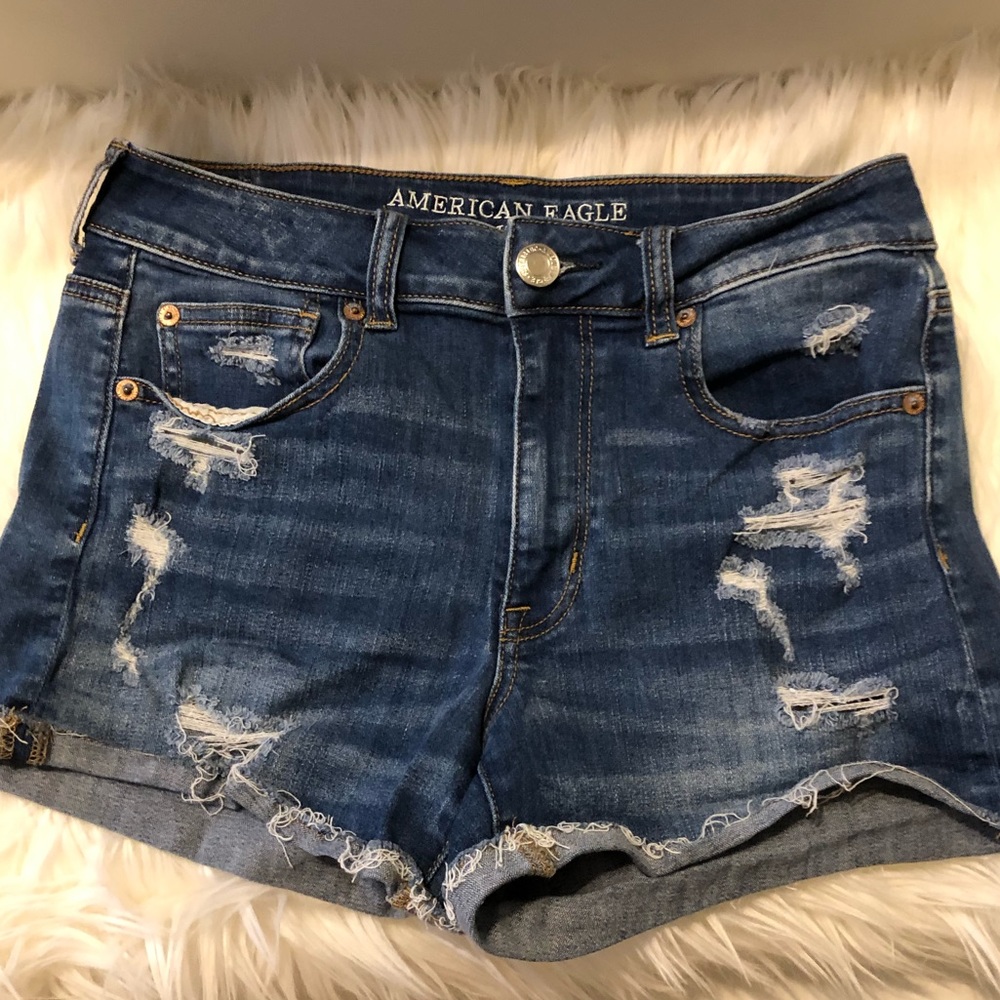 American Eagle Hi-Rise Shortie Shorts